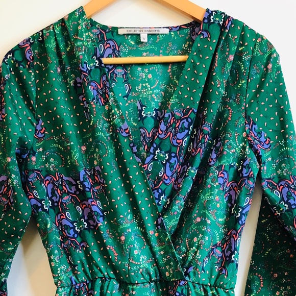 Collective Concepts Faux Wrap Dress - Picture 2 of 5